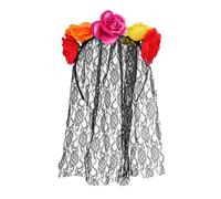 Boland - Serre-tête Diadème La Madrina | Diadème avec fleurs et voile pour costume, Halloween, Carnaval et soirée à thème