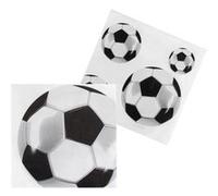Boland serviettes de table football 33 cm noir/blanc 12 pièces Wit G