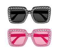Boland - Set de Lunettes, 2 Pièces | Lunettes à verres foncés pour costume, soirée à thème et Carnaval