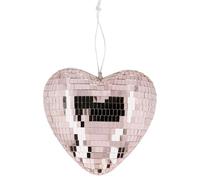 Boland - Sphère disco à coeur brillant, 19 cm, décoration pour fête à thème Disco Fever, décoration à suspendre pour mariage ou Nouvel An, Or Rose