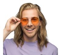 Boland – Lunettes de fête XL Hippie Orange pour adulte