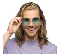 Boland - XL Lunettes de fête Hippie, Lunettes pour adultes, Lunettes de plaisir, Festival, Carnaval, Mardi gras, Fête à thème