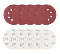 Bolatus 10 pièces Papier de Verre 125 mm Grain 40, disques abrasifs Ronds Ponceuse Excentrique Feuilles abrasives 8 Trous pour ébavurer et poncer Les Points de Soudure
