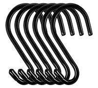 Bolatus 6Pcs Crochet S, Crochets en Forme de S en Acier Inox - 15cm - Charge jusqu'à 30kg - Pour cuisine, salle de bain, chambre à coucher, bureau