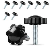 Bolatus Lot de 10 vis à poignée étoile - Vis moletée M8 x 30 mm - Vis avec poignée - Vis à tête étoile - Écrou à poignée étoile - Pour machine-outils, machines de serrage