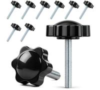 Bolatus Lot de 10 vis à poignée étoile - Vis moletées M6 x 40 mm - Vis avec poignée - Vis à tête étoile - Écrou à poignée étoile - Pour machine-outils, machines de serrage