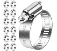 Bolatus Lot de 12 colliers de serrage 18-32 mm en acier inoxydable 304