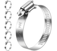 Bolatus Lot de 6 colliers de serrage 40-63 mm en acier inoxydable 304 - Colliers de serrage réglables pour tuyau de piscine, tuyau d'aspiration, tuyau de refoulement