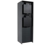 BOLD Orio 19011 Bloc multiprise d'extérieur avec 2 prises Anthracite IP44 3680 W Charge max. 23 x 7 x 7 cm Montage facile
