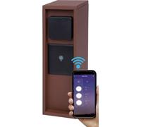BOLD Pado Prise extérieure Intelligente-Jardin Colonne de Prises 3fiches Couleur Rouille (Smart Home (iOS & Android) | WLAN | IP44 Colonne d'énergie extérieure | 3680W | Emballage sans Plastique)