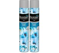 BOLDAIR - Aérosols parfumants Bouquet Marin - Destructeur d'odeurs - Parfume agréablement - Forte rémanence - Pulvérisation sèche - 750 ml - Fabrication française (Lot de 2)