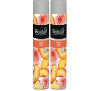 BOLDAIR - Aérosols parfumants Pêche Rose - Destructeur d'odeurs - Parfume agréablement - Forte rémanence - Pulvérisation sèche - 750 ml - Fabrication française (Lot de 2)
