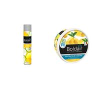 BOLDAIR Désodorisants Zeste Citronné & Gel destructeur d'odeur Citron - Neutralise les odeurs - parfume - Produit gel solide - Multi application - durée 8 semaines - 300g - Fabrication française