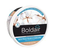 BOLDAIR - Destructeur d'Odeurs en Gel Fleur de Coton - Neutralise les Mauvaises Odeurs & Parfume l'Air - Made in France - Boîte Diffuseuse 300 g