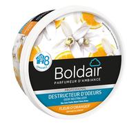 BOLDAIR - Gel destructeur d'odeur Fleur d'Oranger - Neutralise les odeurs - parfume - Produit gel solide - Multi application - durée 8 semaines - 300g - Fabrication française