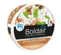 BOLDAIR - Gel destructeur d'odeur Karité Monoï - Neutralise les odeurs - parfume - Produit gel solide - Multi application - durée 8 semaines - 300g - Fabrication française