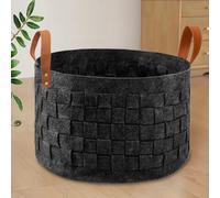 boldmonkey Panier de rangement panier à linge panier en feutre durable, envoyer un sac de courses (noir, XXXL)