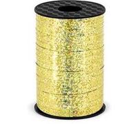 PartyDeco Ruban adhésif pour cadeau PRH5-019 – Doré pailleté 5 mm x 225 m