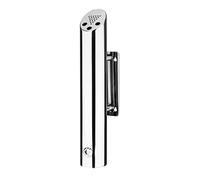 Bolero Cendrier mural cylindrique en acier inoxydable, dimensions : 460 (H) x 75 (Ø) mm, pour les pubs, les restaurants, le bureau, les clubs et la maison, CG044