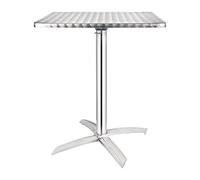 Bolero CG838 Table pliante carrée en acier inoxydable 720 x 600 x 600 mm