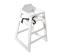 Bolero Chaise haute en bois blanche Bolero, Blanc antique, 754(H) 500(L) x 505(P)mm, En hêtre, DL833