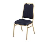 Bolero DL015 Lot de 4 chaises de banquetà dossier carré Bleu