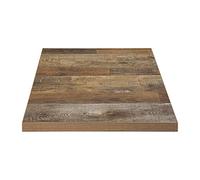 Plateau de Table Carré 600 mm - Effet Bois Vielli - Bolero - Mélamine600 Effet bois vielli G