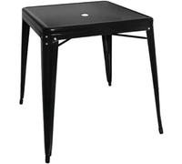Bolero - GC867 - Table carrée en Acier pour intérieur ou extérieur, Noir, 668 mm