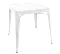 Table carrée Bolero Bistro en acier blanc 668 mm