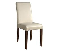 Chaises en simili cuir crème Bolero - x 2 - Bois Bois G