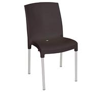 Bolero GJ976 Lot de 4 chaises empilables Noir