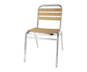 Bolero GK997 Lot de 4 chaises de bistrot en aluminium et frêne