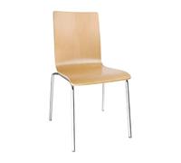 Bolero GR342 Lot de 4 chaisesà dossier carré Finition naturelle