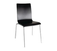 Bolero GR345 Lot de 4 chaisesà dossier carré Noir