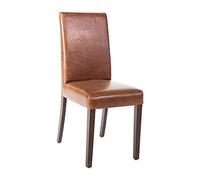 Bolero GR368 Lot de 2 chaises de salleà manger en similicuir Marron
