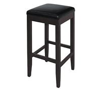 Boléro Lot de 2 tabourets de bar pivotants en similicuir Noir 760 x 410 x 410 mm
