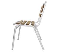 Bolero Lot de 4 chaises de jardin bistro - Bois clair