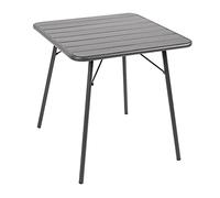 Table de bistro Bolero, carrée et pliable, en acier gris, 700x700x710