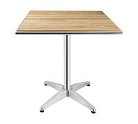 Bolero Table Bistro carrée frêne 700 mm, bois de frêne, taille : 720 (H) x 700 (L) x 700 (P) mm, table d'intérieur et d'extérieur, meubles de patio, pour restaurant, café et usage domestique, CG835