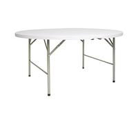Table ronde pliable au centre blanche 1530 mm - Bolero G