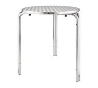Bolero U431 Table de bistrot ronde empilable en acier inoxydableà˜ 600 mm