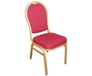 Bolero U525 Bolero Lot de 4 chaises de banquet en aluminium Rouge