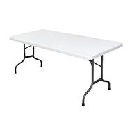 Bolero U579 Table d'appoint pliante haute densité avec cadre en acier Polypropylène Rectangulaire 1,8 m