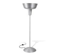 Bolichwerke Berlin Fluter lampadaire, 40 cm, hauteur 140 cm, câble de textile noir Stehleuchte, aluminium naturel vernis brillant