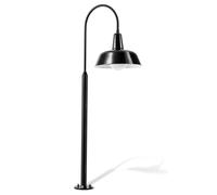 Bolichwerke Berlin Kugel lampadaire, 35 cm, hauteur 140 cm Wege-/Pollerleuchte, aluminium extérieur noir