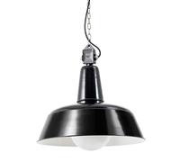Bolichwerke Berlin Kugel suspension, 45 cm, boîte de câble en aluminium avec chaîne nickelée, PVC câble noir Außenleuchte, aluminium naturel