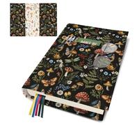 bolimoss Housse de livre avec poche - Protection de livre en toile lavable avec marque-page, couverture de livre pour romans de poche, housse réglable et réutilisable pour les amateurs de livres