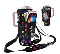 bolimoss Stanley - Sac pour bouteille d'eau en néoprène pour tasse Stanley 1,2 l/887,5 ml avec téléphone avec 2 sangles réglables et 3 poches, accessoires Stanley Porte-bouteille d'eau en néoprène
