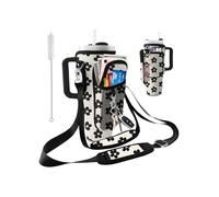 bolimoss Stanley Sac pour gobelet Stanley de 1200 ml/887,5 ml avec poche pour téléphone, sac de transport pour bouteille d'eau, accessoires avec 2 sangles réglables et 3 poches en néoprène, pour