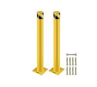 Bollard De Sécurité Borne De Protection Poteau En Acier Pour Parking 107x11,4cm 2PCS